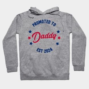 Promoted To Daddy Est. 2024 Shirt Baby Gift For New Daddy Hoodie